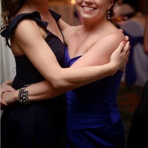 Elegant navy Blue Dress